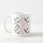 Mug ZigZag géométrique rose et argent (Gauche)