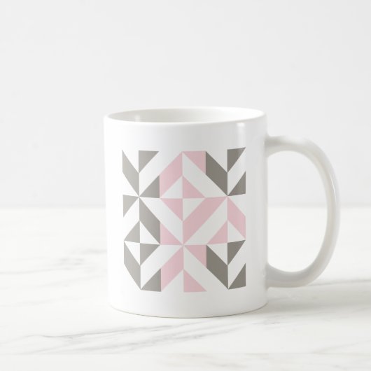 Mug ZigZag géométrique rose et argent (Droite)