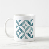 Mug ZigZag géométrique vert turquoise à deux tons (Gauche)