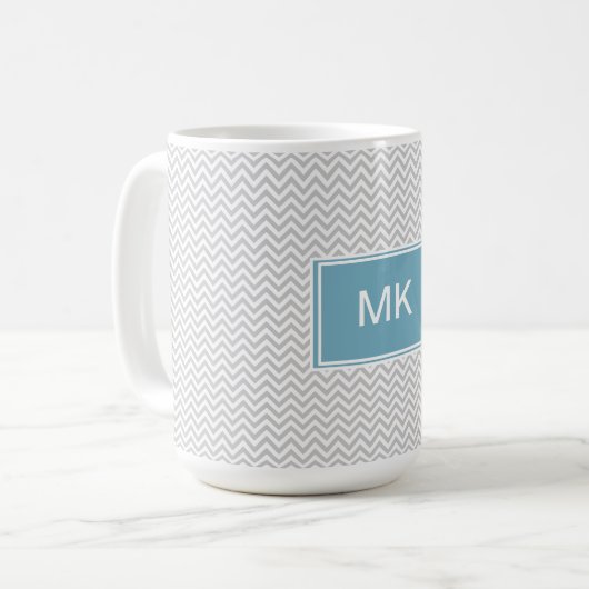 Mug ZigZag gris simple (Devant gauche)