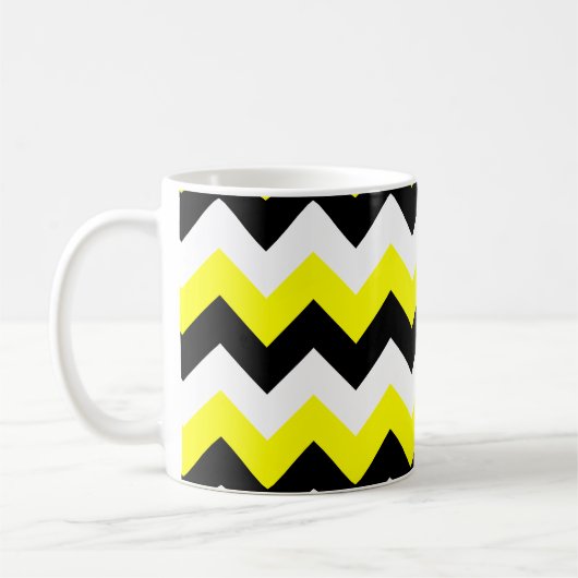 Mug Zigzag jaune noir et blanc (Gauche)