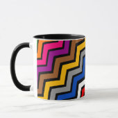 Mug Zigzag multicolore Chevron Design noir (Gauche)