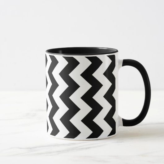 Mug Zigzag noir et blanc (Droite)