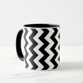 Mug Zigzag noir et blanc (Devant gauche)