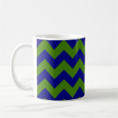 Mug Zigzag vert et bleu marine (Gauche)