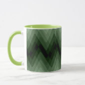 Mug Zigzag vert foncé et menthe. lancer l'oreiller (Gauche)