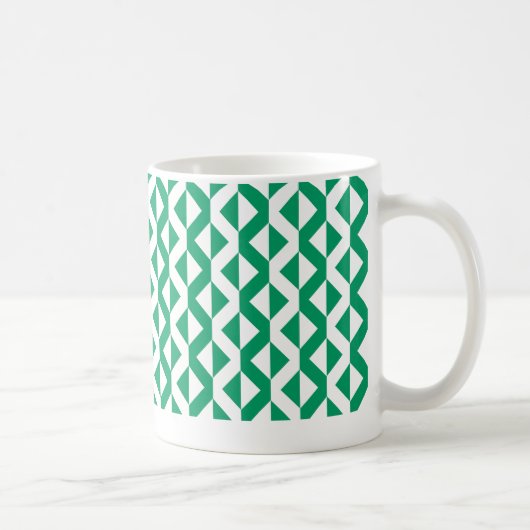 Mug ZigZags alternés - Vert et blanc du Kentucky (Droite)