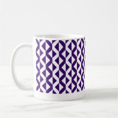 Mug ZigZags alternés - Violet profond et Blanc (Gauche)