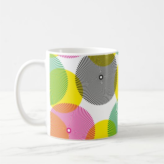 Mug Zigzags de brosse : Motif à main (Gauche)