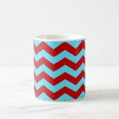 Mug Zigzags rouges de Chevron de turquoise turquoise à (Centre)
