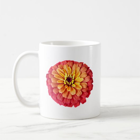 Mug Zinnia dans les tons d'orange (Gauche)