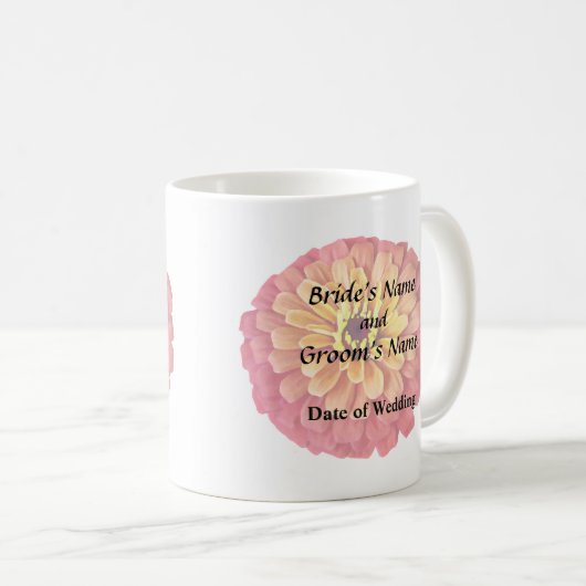 Mug Zinnia dans les tons d'orange (Devant droit)