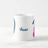 Mug Zinnia Flowers Monogramme Initial D Votre Nom (Centre)