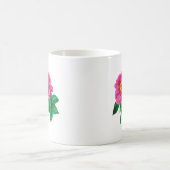 Mug Zinnia magenta avec feuilles (Centre)