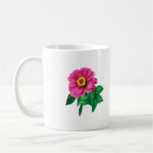 Mug Zinnia magenta avec feuilles (Gauche)