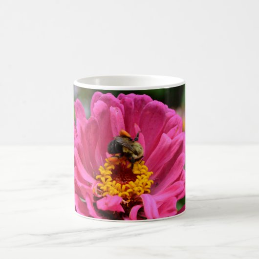 Mug Zinnia rose et Bumble bee (Centre)