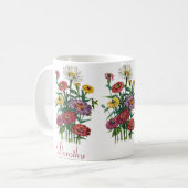 Mug Zinnias personnalisées (Devant gauche)