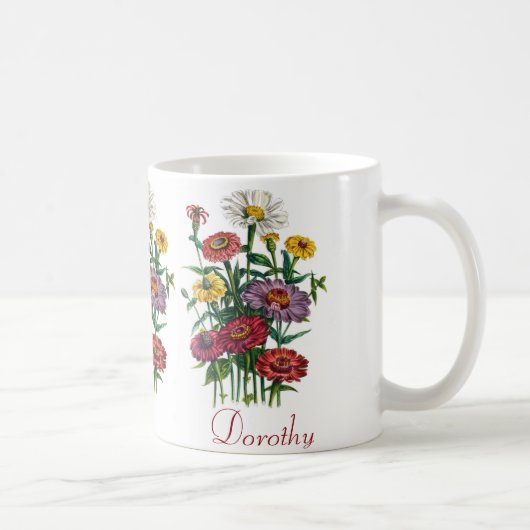 Mug Zinnias personnalisées (Droite)