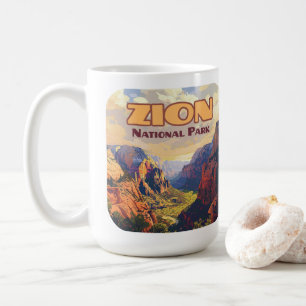 Mug Zion National Park Utah Moab Canyon Retro