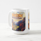 Mug Zion National Park Utah Moab Canyon Retro (Devant gauche)