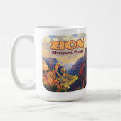 Mug Zion National Park Utah Moab Canyon Retro (Gauche)