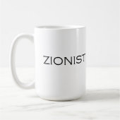 Mug Zionist text design (Gauche)
