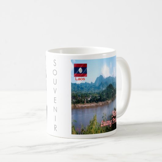 Mug zLA006 LUANG PRABANG Mekong, Laos, Asie, (Devant droit)