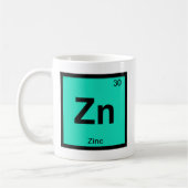 Mug Zn - Chimie du Zinc Symbole du tableau périodique (Gauche)