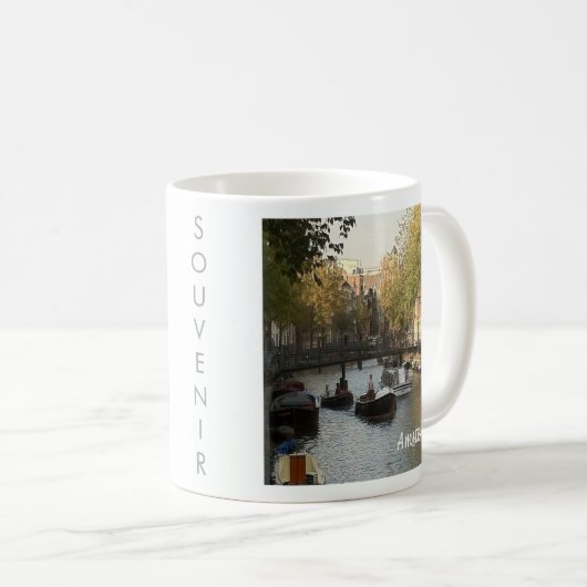 Mug zNL017 AMSTERDAM canal navigable, (Devant droit)