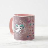 Mug Zodiac Aries Cute Chat Roue Planète Astrologie (Devant gauche)