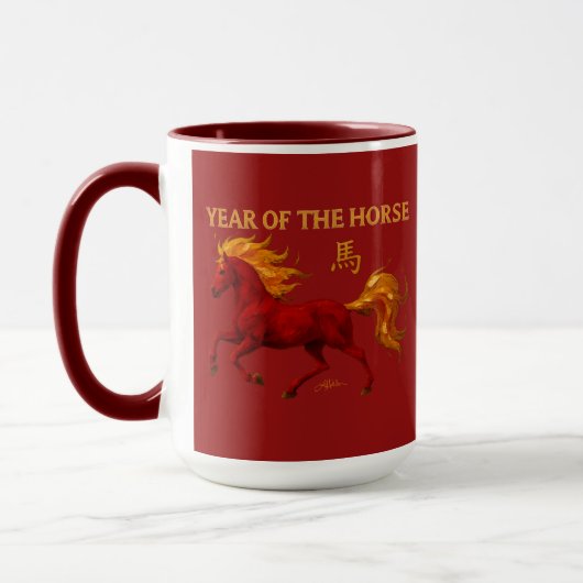 Mug Zodiac Chinese New Year 2026 Yang Fire Horse (Gauche)