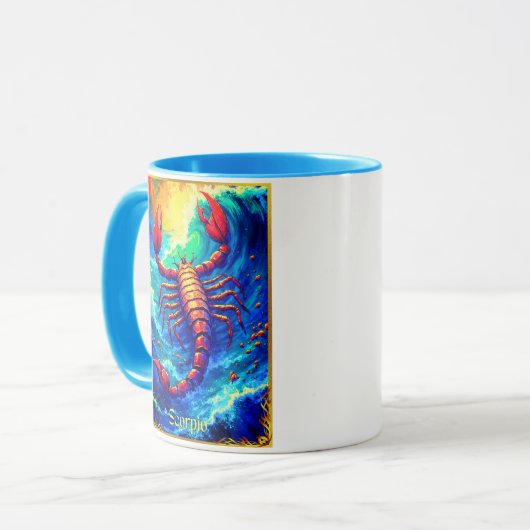 Mug Zodiac Sign Scorpio Emerging from Deep Waters (Devant gauche)