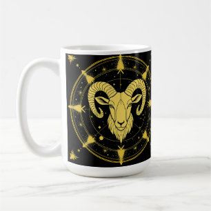 ♈ Mug Zodiaque Bélier Cadeau d'Astrologie Doré ✨