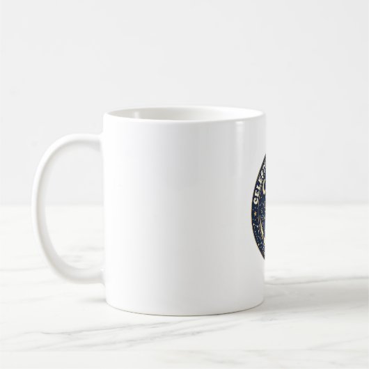 Mug Zodiaque céleste Chat Mignon T-Shirt Design - Cel (Gauche)
