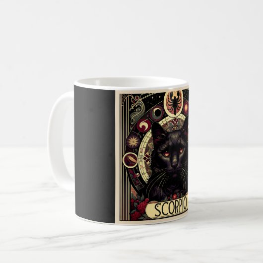 Mug Zodiaque de chat intense Scorpio (Devant gauche)