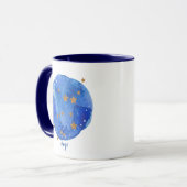Mug Zodiaque de constellation de ciel nocturne (Devant gauche)