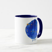 Mug Zodiaque de constellation de ciel nocturne (Devant droit)