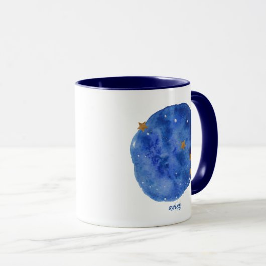 Mug Zodiaque de constellation de ciel nocturne (Devant droit)