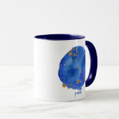 Mug Zodiaque de constellation de ciel nocturne (Devant droit)