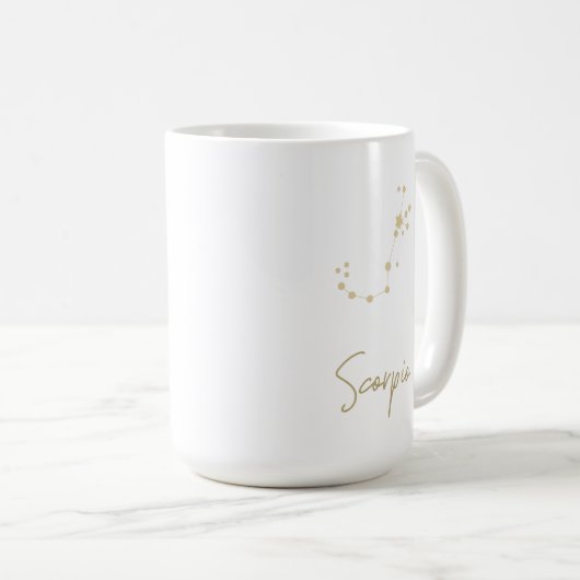Mug Zodiaque de Constellation de Scorpio (Devant droit)