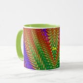 Mug ZOE ~ Zany 3D ~ Vert, rouge, orange et violet (Devant gauche)
