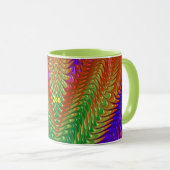 Mug ZOE ~ Zany 3D ~ Vert, rouge, orange et violet (Devant droit)
