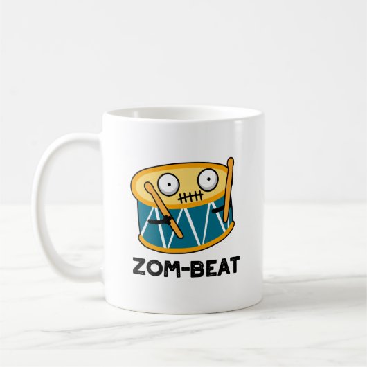 Mug Zom beat Funny Halloween Zombie Drum Pun (Gauche)