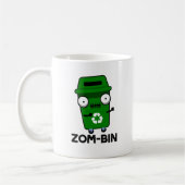 Mug Zom-bin Funny Halloween Zombie Trash Bin Pun (Gauche)