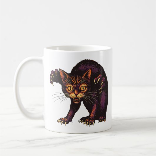 Mug Zombie Cat Funny Creepy Cute Undead Kitty (Gauche)