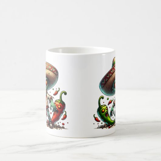 Mug Zombie Cinco de Mayo Homme et poivrons chauds (Centre)