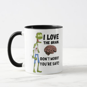 Mug Zombie Drôle J'Aime Le Cerveau