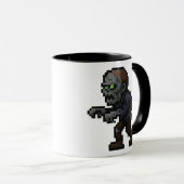 Mug Zombie Rétro 8-bits (Devant droit)
