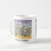 Mug Zombies végétariens Vous voulez des GRAINS, DES GR (Devant gauche)