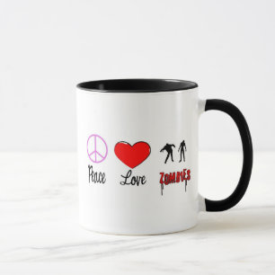 Mug zombis d'amour de paix